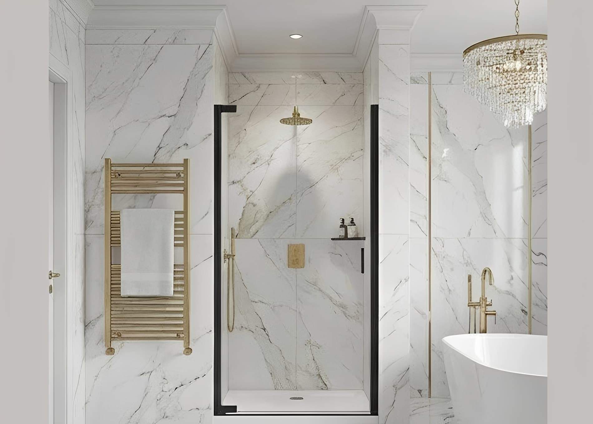 Straight-Line Pivot Shower Door | Aluminum Alloy Frame | 8mm Tempered Glass with precision linkage system, compliant with CE, EN12150 standards