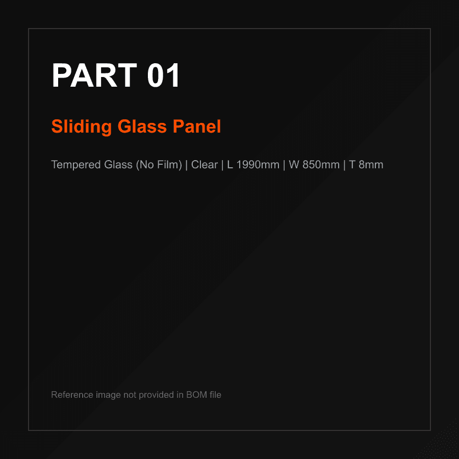 S9-HB-01 - Sliding Glass Panel