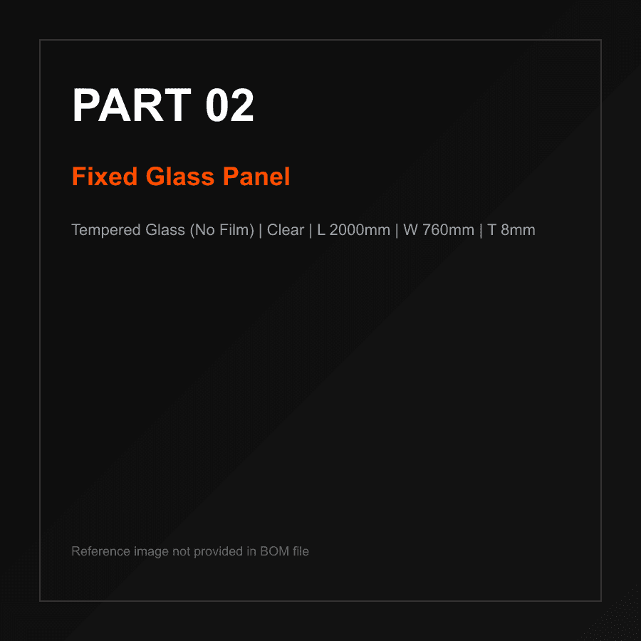 S9-GB-01 - Fixed Glass Panel