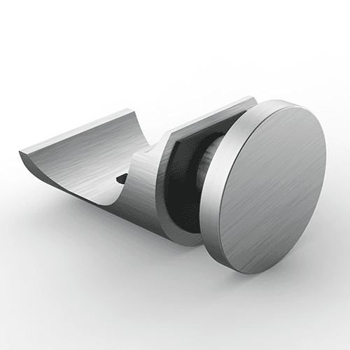 S9-GBGDJ-01 - Ø60 Round-Tube Roller (Large) Fixed Glass Panel Mount