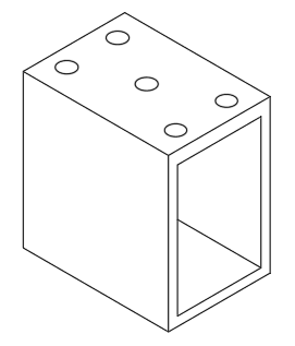 S9-QT-02 - Ø55 Square-Tube Roller (Large) Wall Sleeve