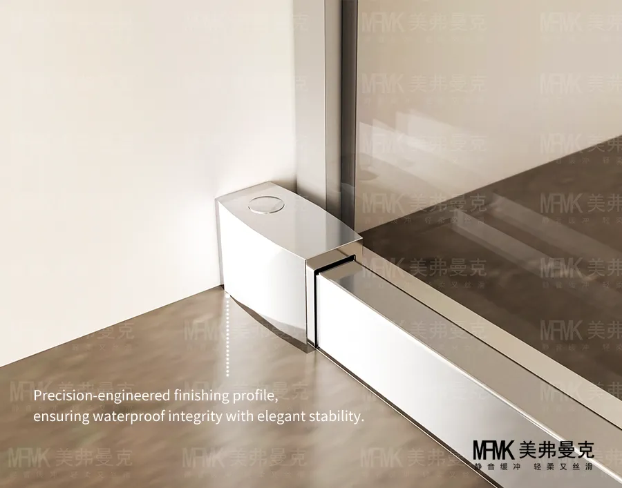 CZ1 Series Frameless Double Sliding Shower Door | Dual Opening Stainless Steel System | CZ01-Y20 gallery 5