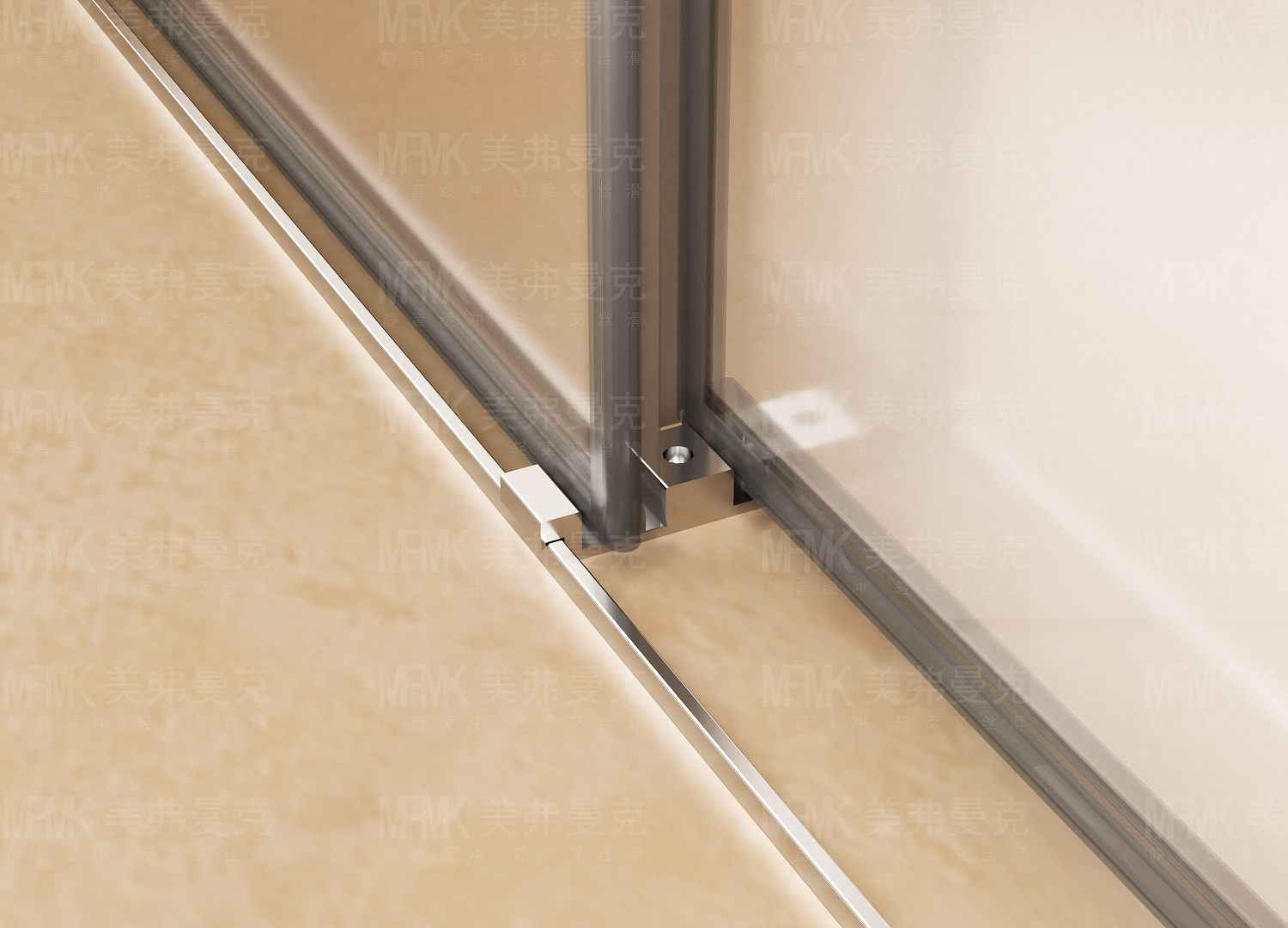 LW03 Series Frameless Stainless Steel Sliding Shower Door | Minimalist Design | LW03-Y20 gallery 3