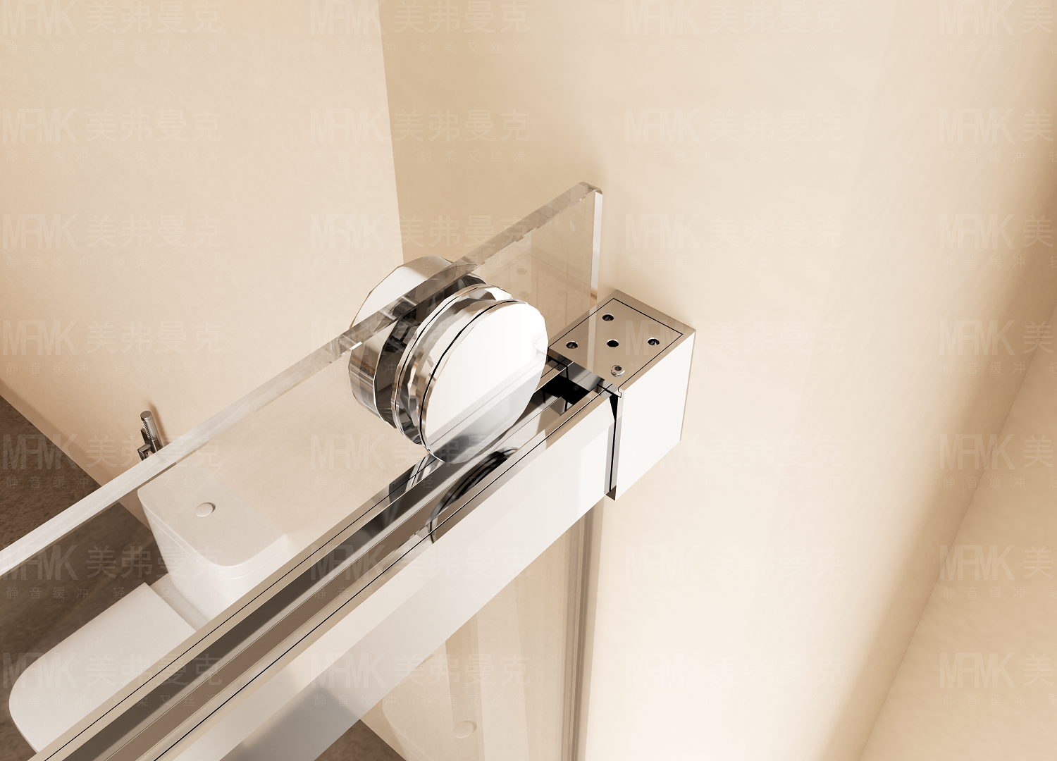 LW03 Series Frameless Stainless Steel Sliding Shower Door | Minimalist Design | LW03-Y20 gallery 6