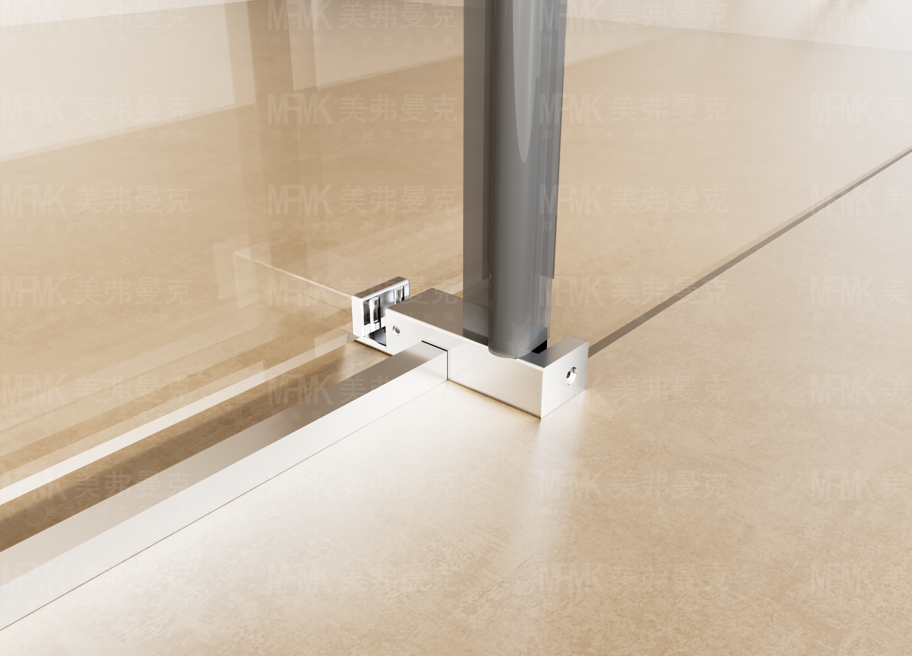 LY04 Series Stainless Steel Inline Sliding Shower Door | Frameless Tempered Glass Screen | LY04-Y11 gallery 3