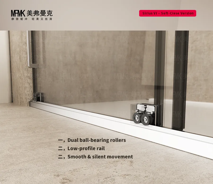 Sirius VI Series Stainless Steel Inline Sliding Shower Door | Ultra-Slim Minimalist Frame | TL06-Y11 gallery 3