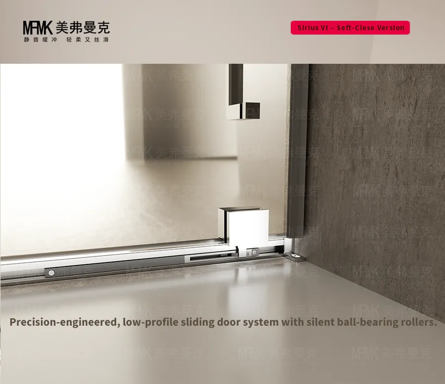 Sirius VI Series Stainless Steel Inline Sliding Shower Door | Ultra-Slim Minimalist Frame | TL06-Y11 gallery 6