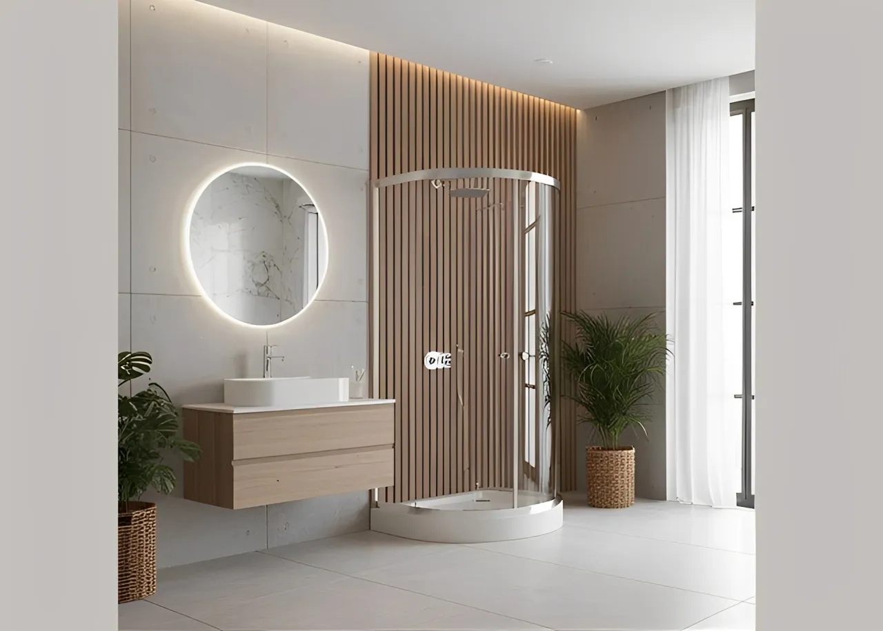 Quadrant Double Sliding Shower Enclosure | Space-Saving Curved Design | 6mm Tempered Glass gallery 1
