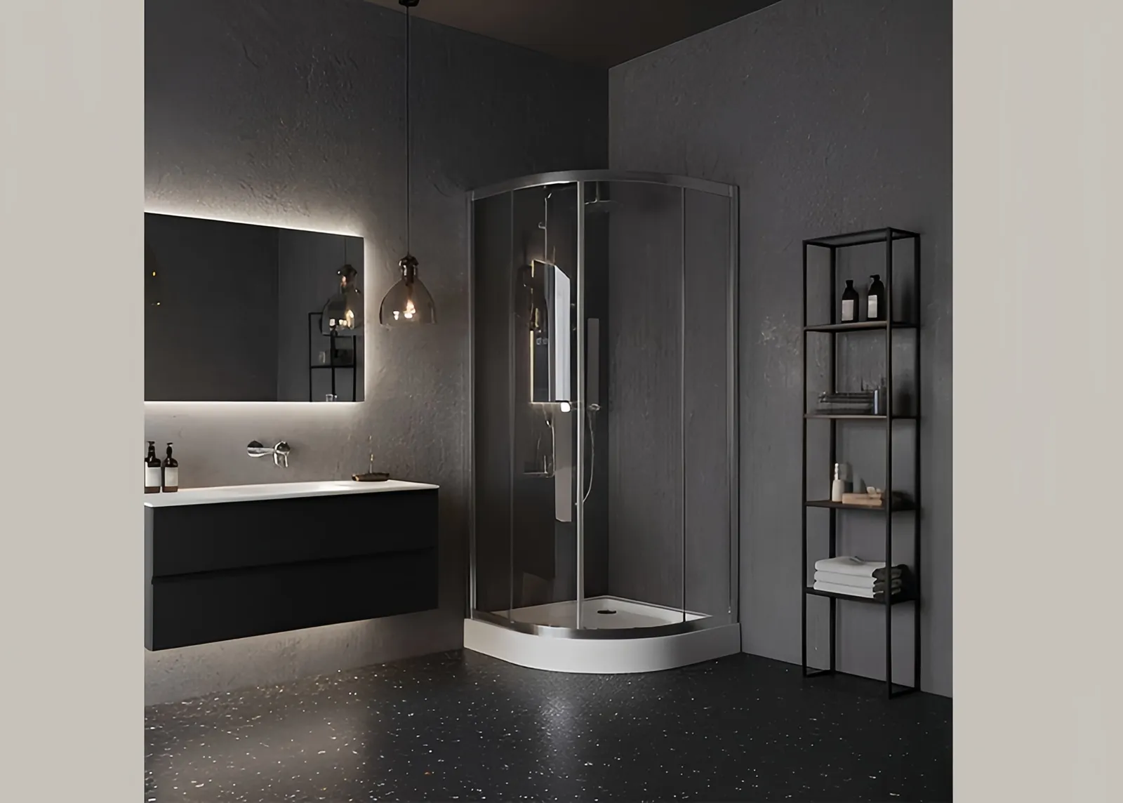 Quadrant Double Sliding Shower Enclosure | Space-Saving Curved Design | 6mm Tempered Glass gallery 3