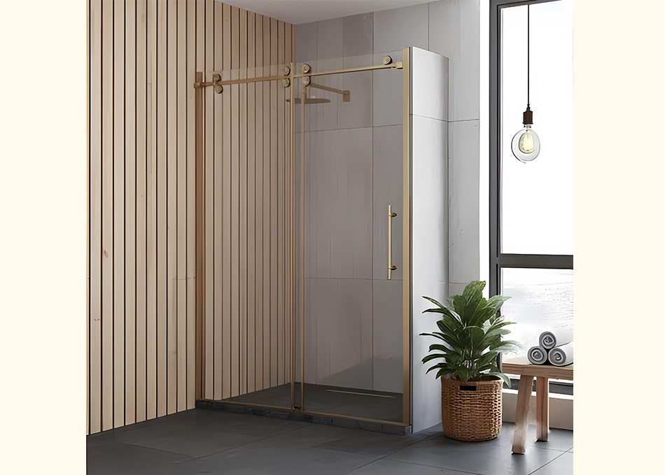 Patented Soft-Close Frameless Sliding Shower Enclosure | Silent Buffer System | SGCC Certified gallery 2