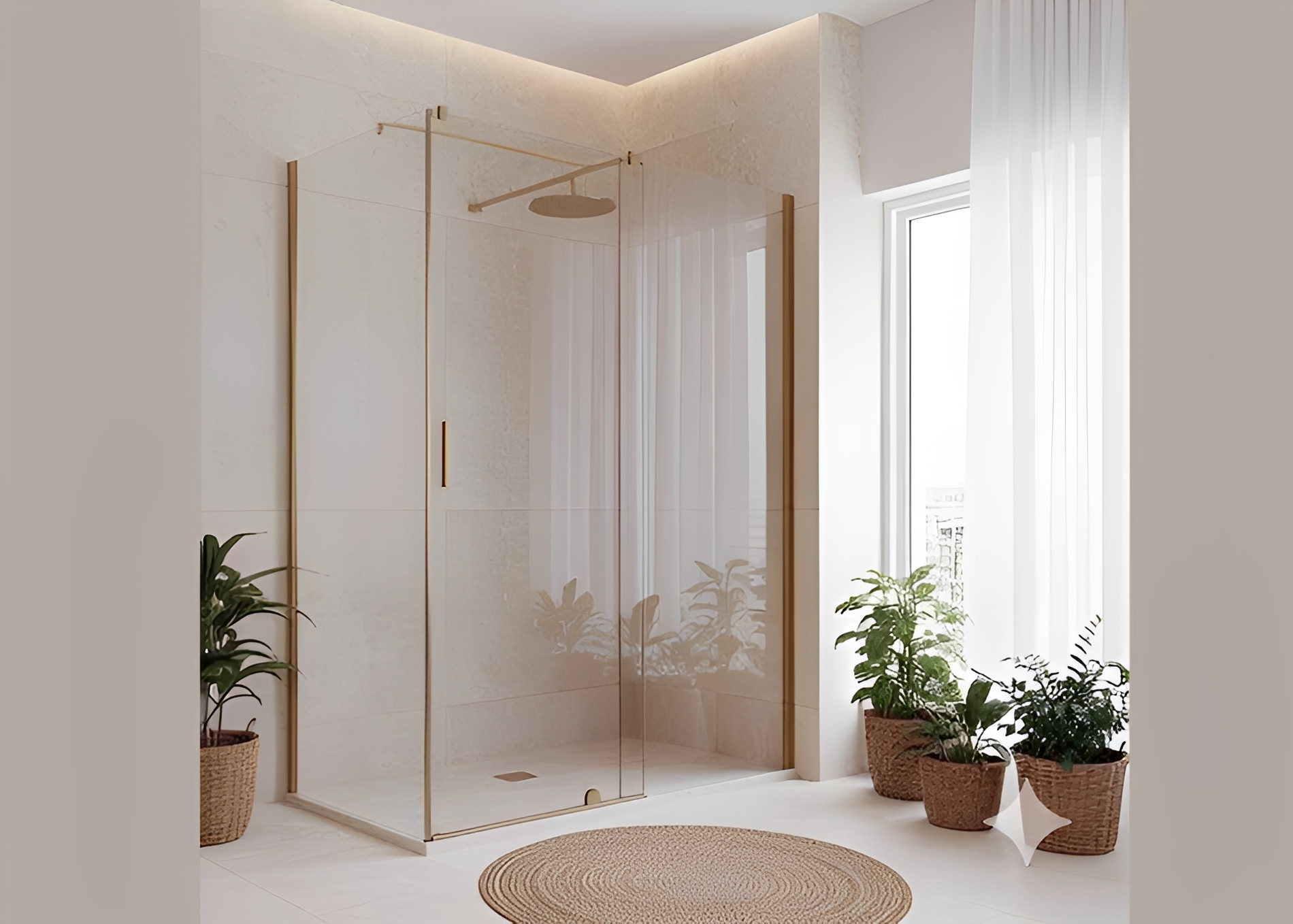 Frameless Sliding Shower Door with Soft-Close Buffer | Walk-In Design | Custom Size & Finish gallery 2