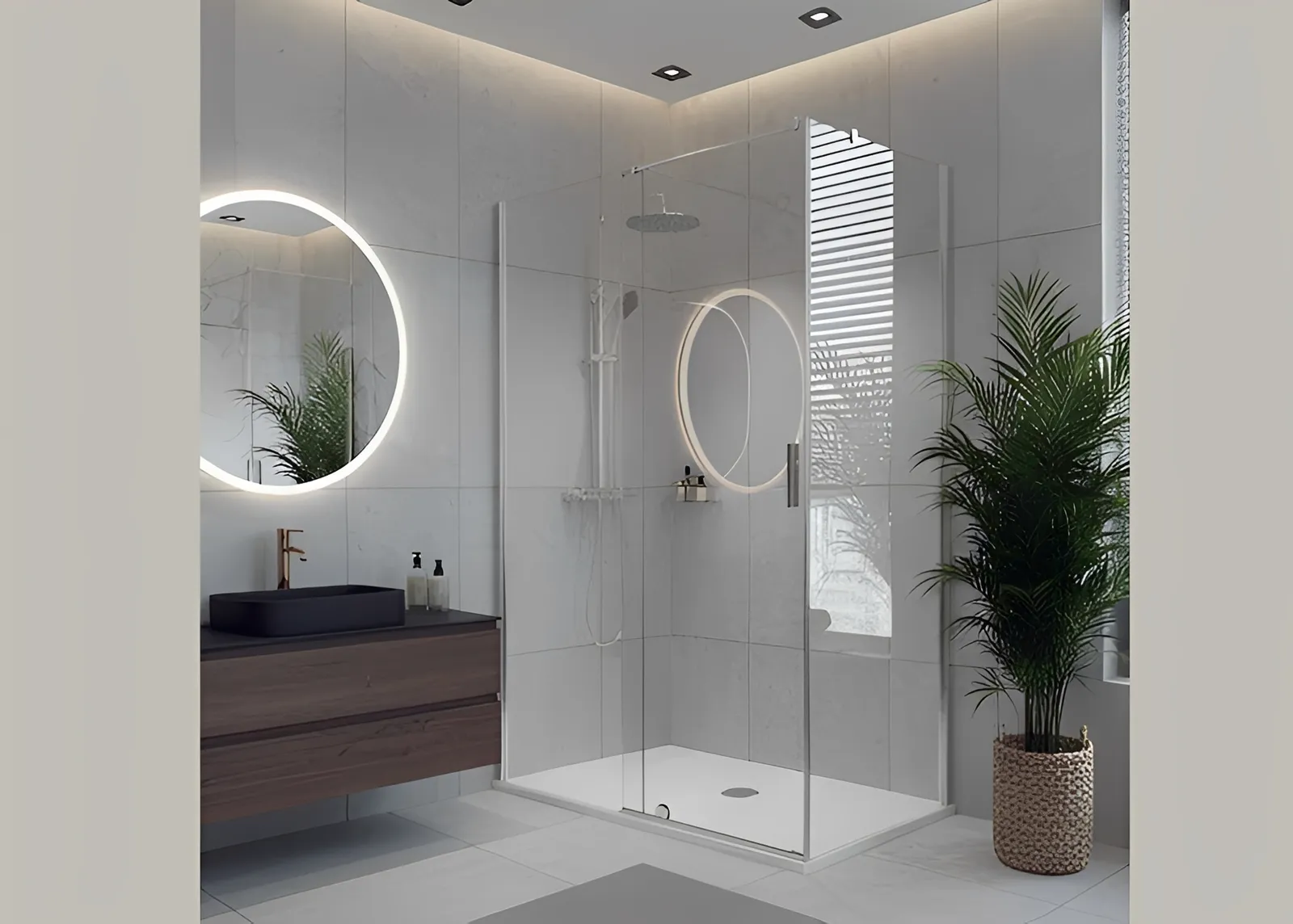 Frameless Sliding Shower Door with Soft-Close Buffer | Walk-In Design | Custom Size & Finish gallery 3